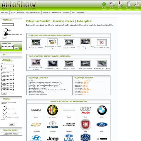 AutoShowSerbia - polovni automobili