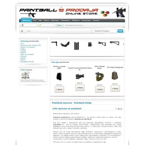 Paintball oprema