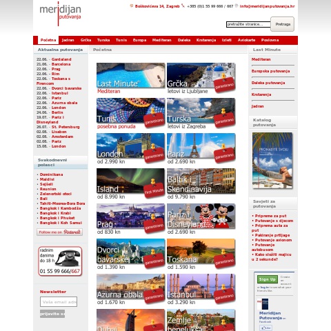 Meridijan putovanja, last minute