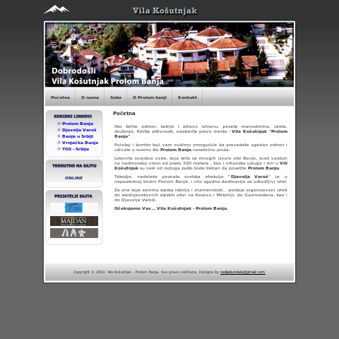 Vila Košutnjak u Prolom Banji