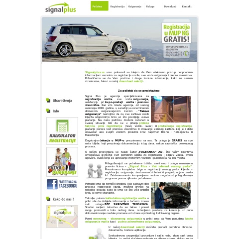 Registracija vozila Signal Plus 