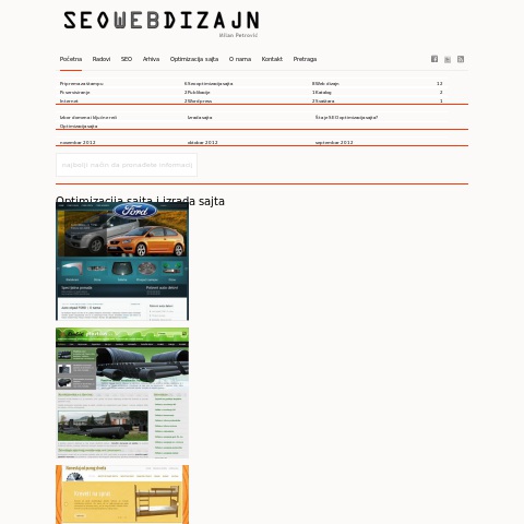 Optimizacija sajta i izrada sajta