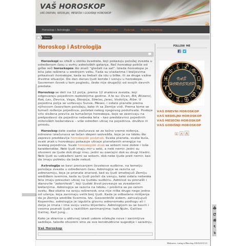 Vaš Horoskop
