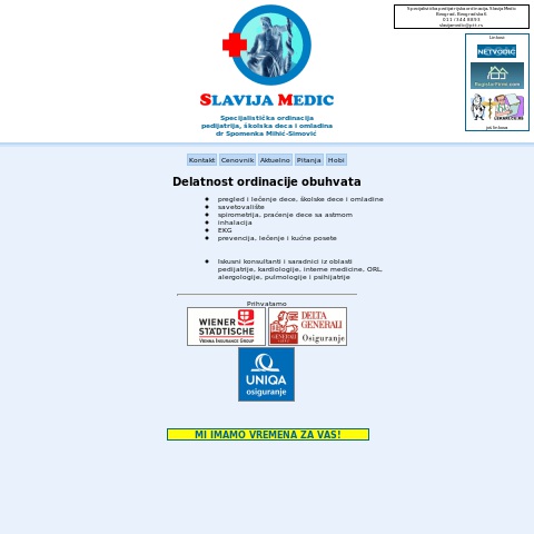 Specijalistička pedijatrijska ordinacija SLAVIJA MEDIC